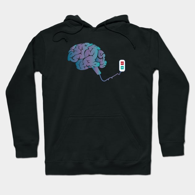 Brain-switch on/off Hoodie by dddesign